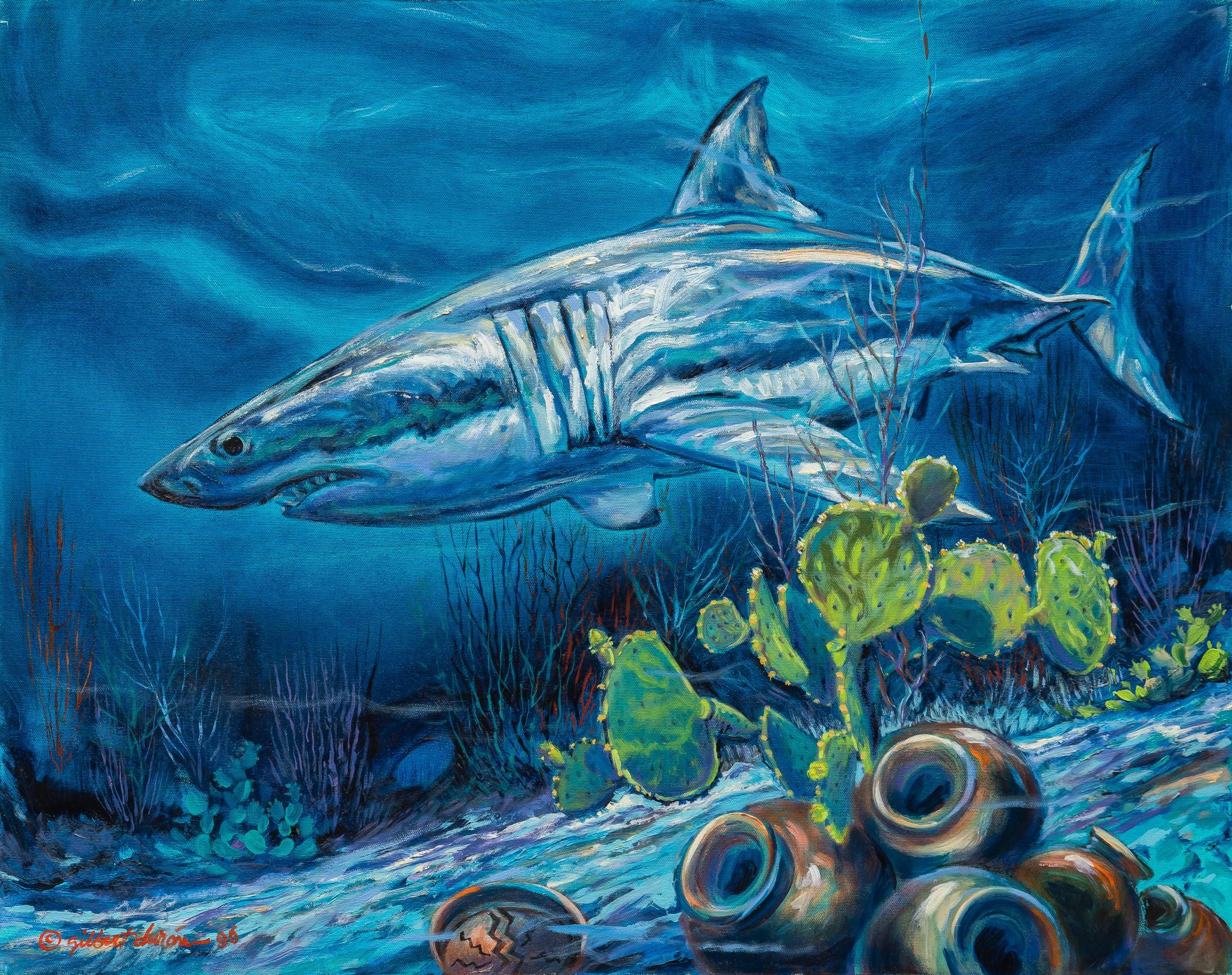 Gilbert Duran | Underwater Shark and Cactus