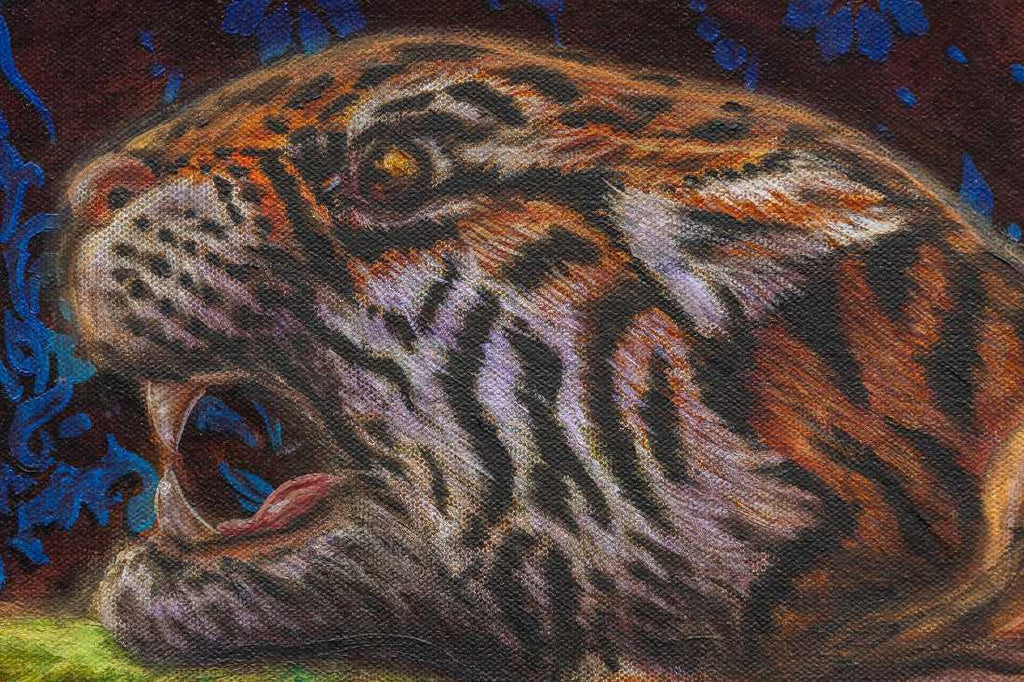 Gilbert Duran | Reclining Nude on Tiger Rug